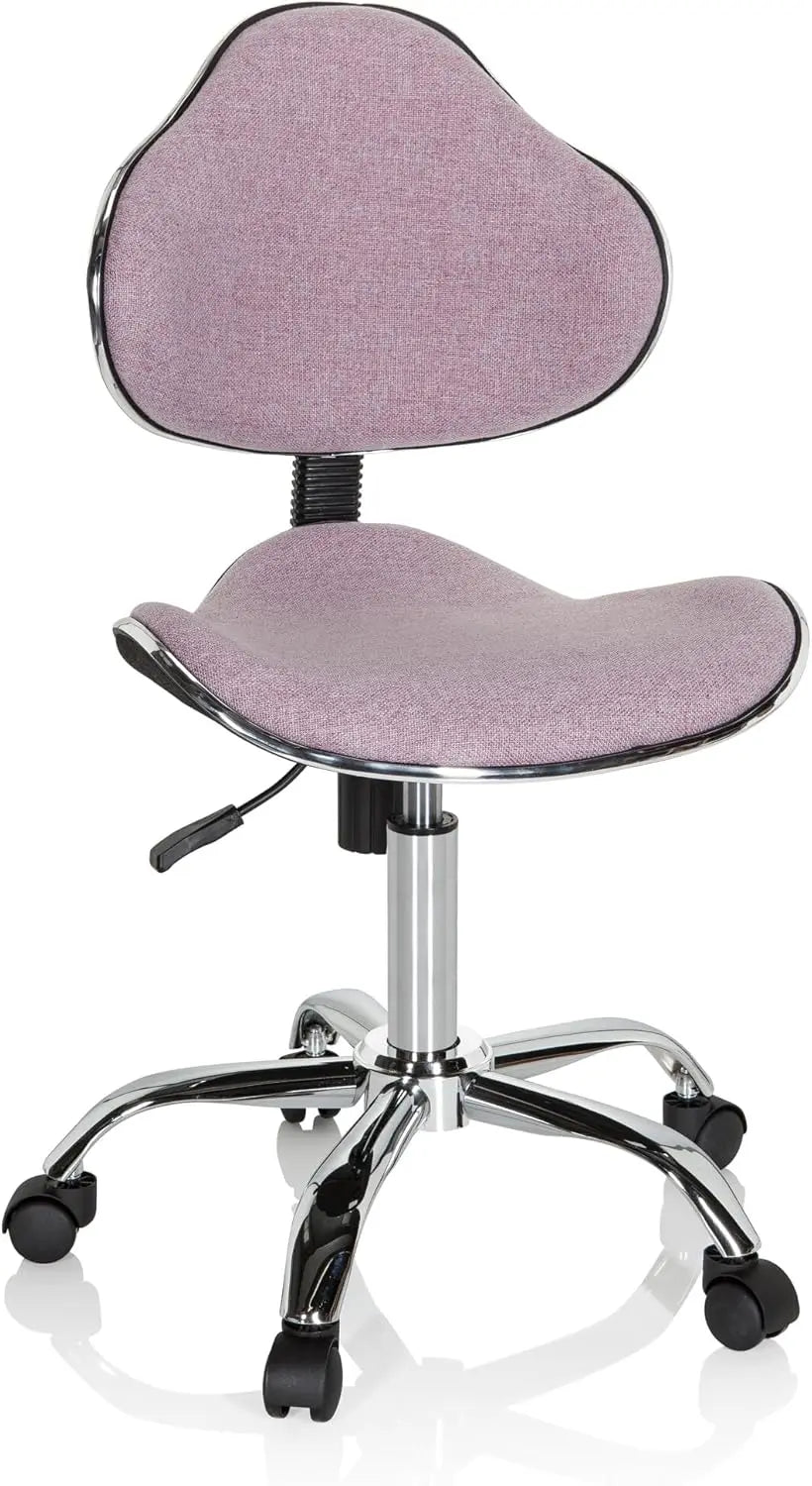 B-Ware Hjh Office Kinderstuhl Drehstuhl Schreibtischstuhl Rosa Stoff Kinderbürostuhl - 634131