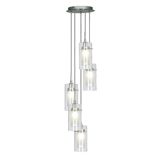 Searchlight Hängeleuchte Duo Hängelampe Deckenlampe Leuchte 1 Rund Fünfflammig B-Ware - 5013874274649
