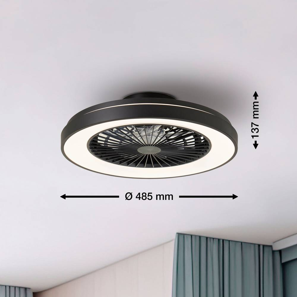 Plafonnier LED Mazzaro G93854/06 avec ventilateur, lampe de plafond, produit de seconde main.