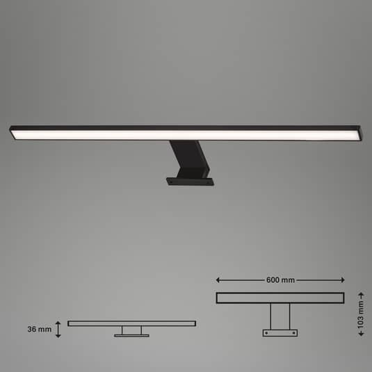 Briloner LED-Spiegelleuchte Spiegellampe Lampe Leuchte Dun Brilo IP44 60cm