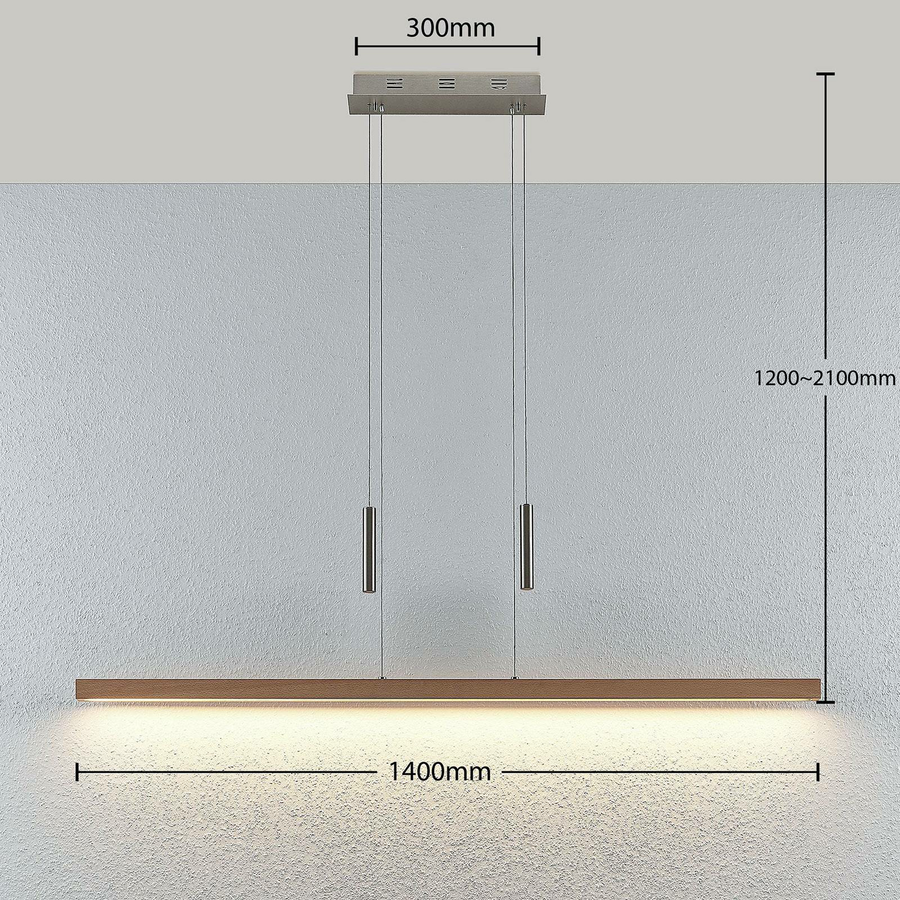Lucande Led Holz Balkenpendelleuchte Tamlin Hängeleuchte Pendelleuchte Leuchte B-Ware - 8502193125014
