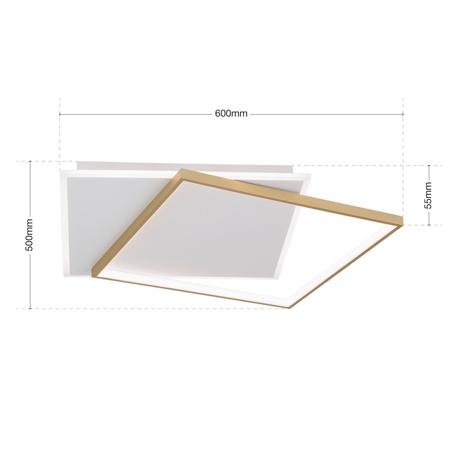 Led Deckenlampe Emanuel Weiß Gold Deckenleuchte Lampe Leuchte Spot Licht B-Ware - 9003090274291