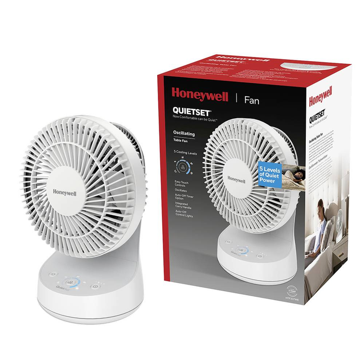 Honeywell HTF337WE4 Tischventilator 34 W Ventilator Standventilator Gebläse