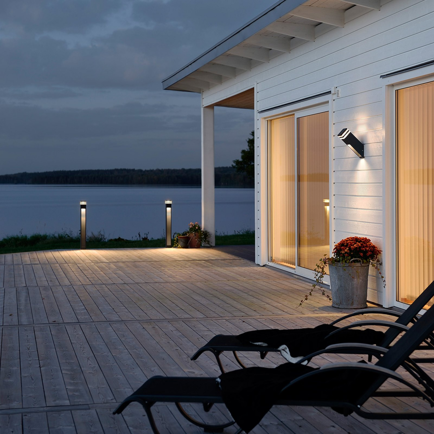 Konstsmide Massa 7945-370 Lampadaire d'extérieur à LED, éclairage de chemin, blanc chaud anthracite 