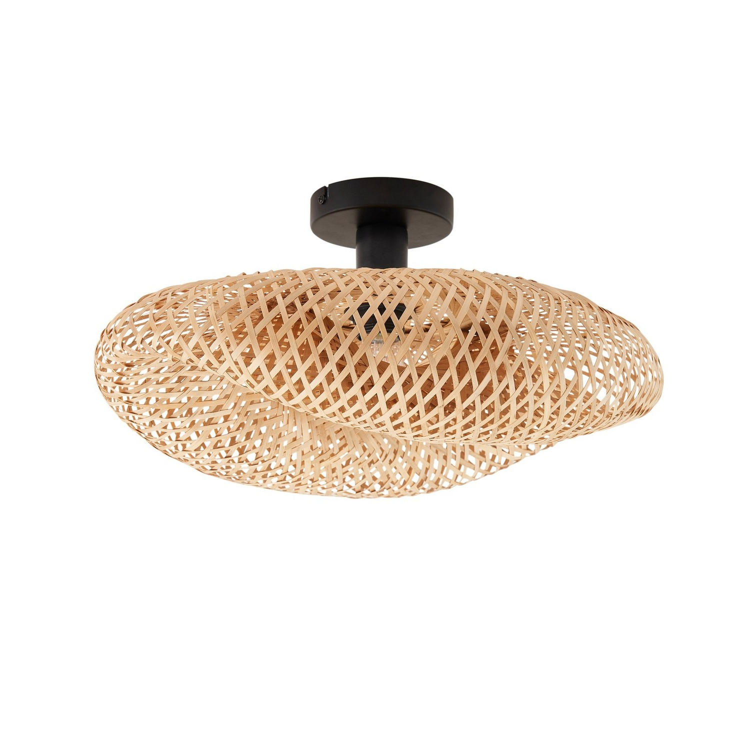 B-Ware Lindby Deckenleuchte Eleane Bambus Natur ø 50 Cm Deckenlampe Lampe Leuchte S467