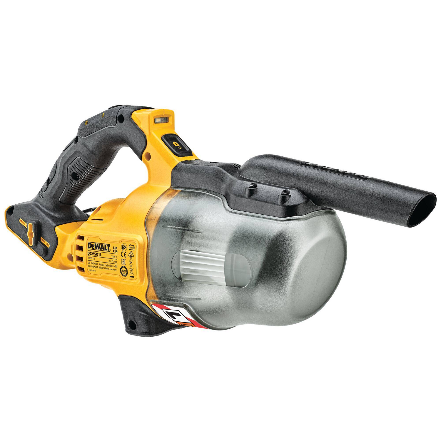 Aspirateur portatif sans fil DEWALT DCV501LN-XJ