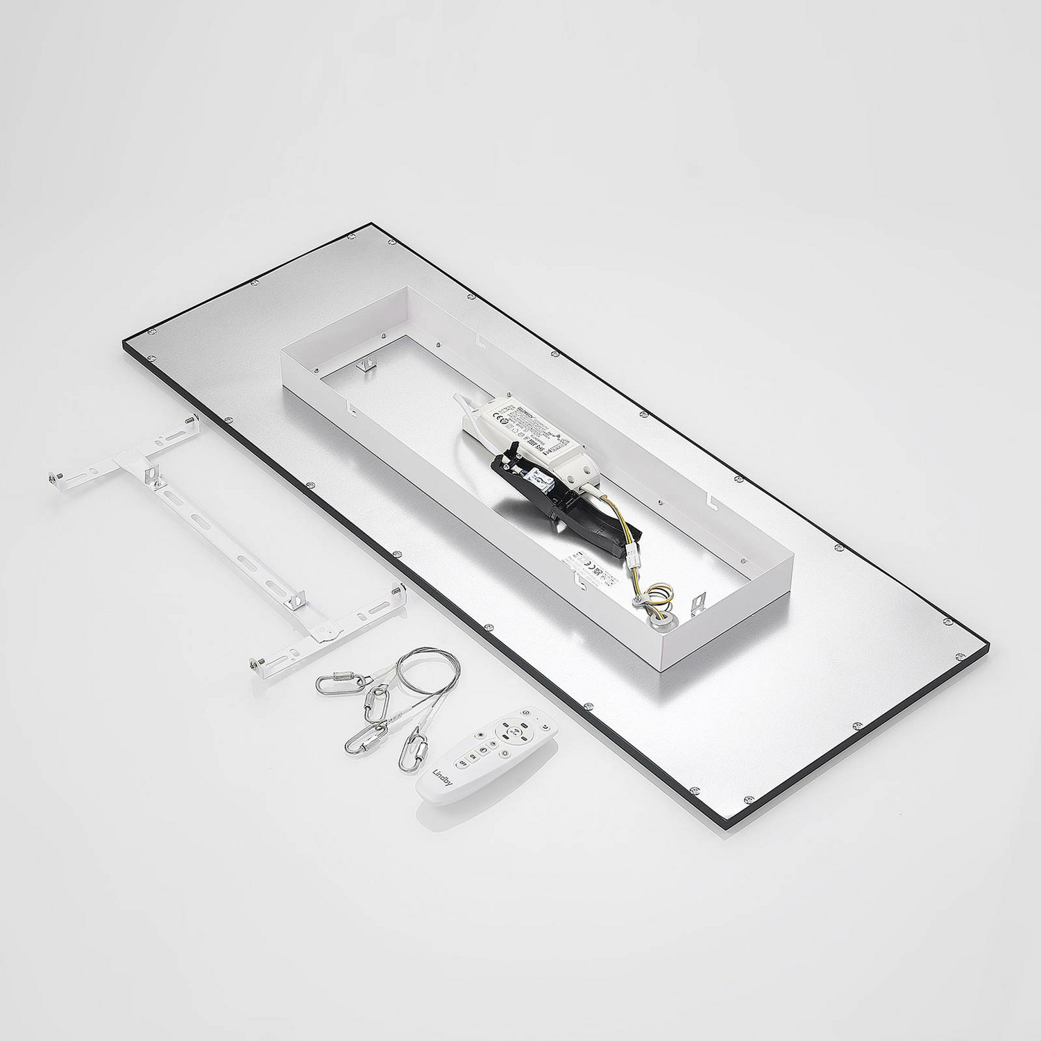 B-Ware Lindby Nelios Led Deckenlampe Deckenlampe Lampe Led Cct 80 X 30 Cm Schwarz Weiß