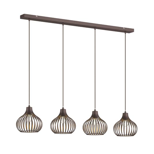 Lindby Frances Hängelampe Hängeleuchte Pendellampe Lampe Leuchte braun, 4-fl.345 - 4251096551716