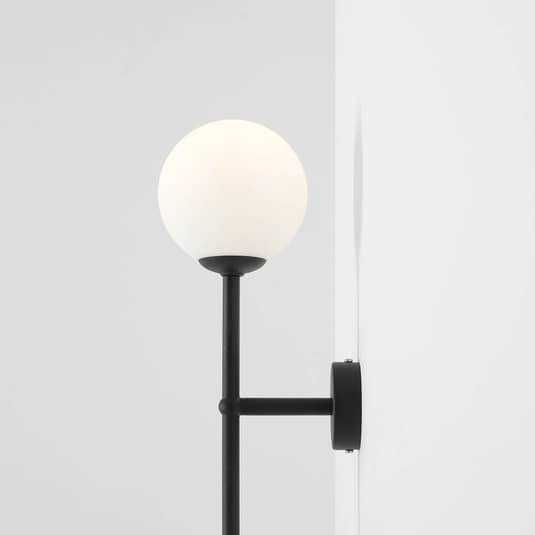 Euluna Wandleuchte Alison Wandlampe Leuchte Lampe 2-flammig schwarz/weiß 60cm