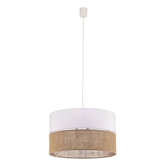 Euluna Hängeleuchte Linobianco Jute Weiß Braun Hängeleuchte Pendelleuchte La369 B-Ware