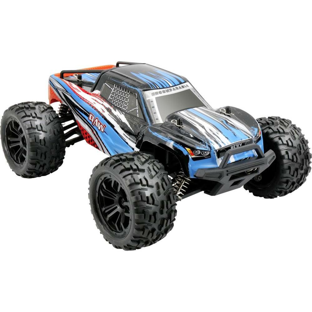 B-Ware Reely Raw Blau Brushed 1:14 Rc Modellauto Monstertruck Elektro Allradantrieb 4 W