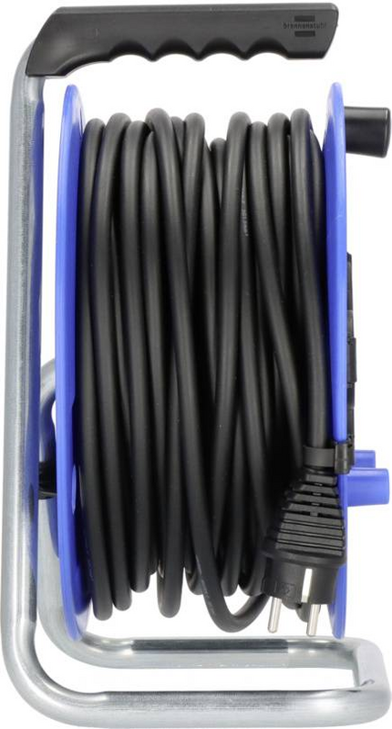 Enrouleur de câble Brennenstuhl 40 m noir avec bouchon de sécurité, câble en tambour, produit d'occasion. 