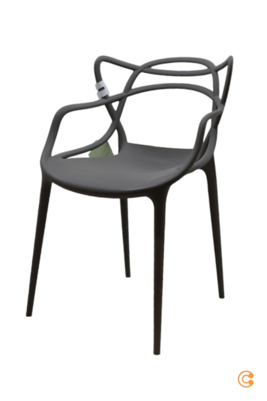 B-Ware Kartell Masters Stuhl Gartenstuhl Armlehnstuhl Küchenstuhl Esszimmerstuhl Grau