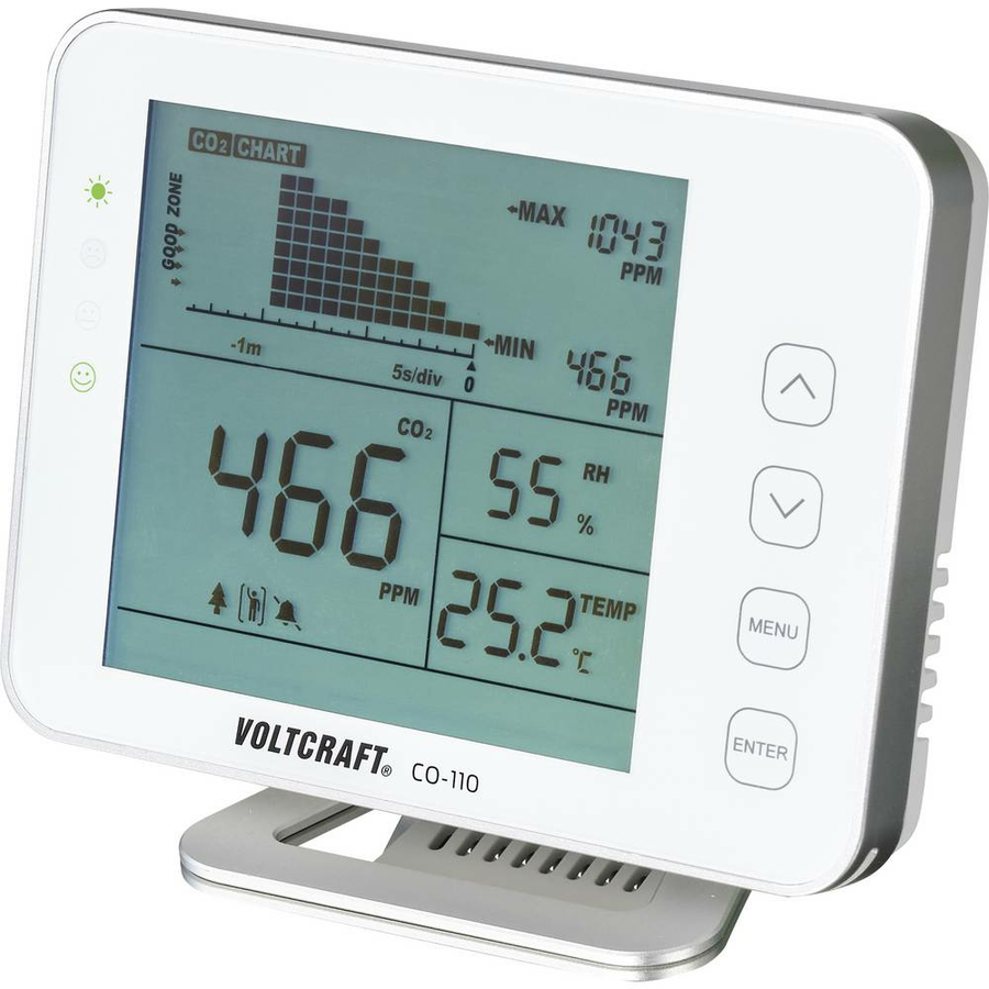 Voltcraft Kohlendioxid Messgerät Detektor Luftqualität Mit Datenloggerfunktion B-Ware - 4064161184463