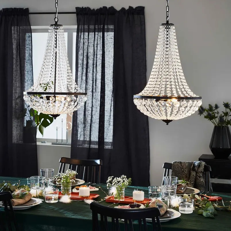 B-Ware Markslöjd Kronleuchter Hängelampe Gränsö Schwarz Ip20 ø 40 Cm Metall Glas - 6506336