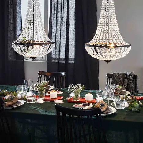 B-Ware Markslöjd Kronleuchter Hängelampe Gränsö Schwarz Ip20 ø 40 Cm Metall Glas - 6506336