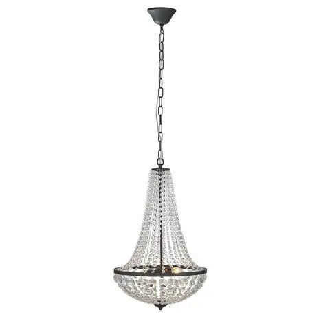 B-Ware Markslöjd Kronleuchter Hängelampe Gränsö Schwarz Ip20 ø 40 Cm Metall Glas - 6506336