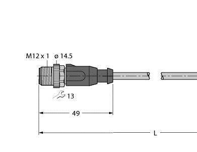 Turck 100000309 Sensor /Aktor Steckverbinder Verbinder Verbindungsleitung B-Ware - 4047101436747