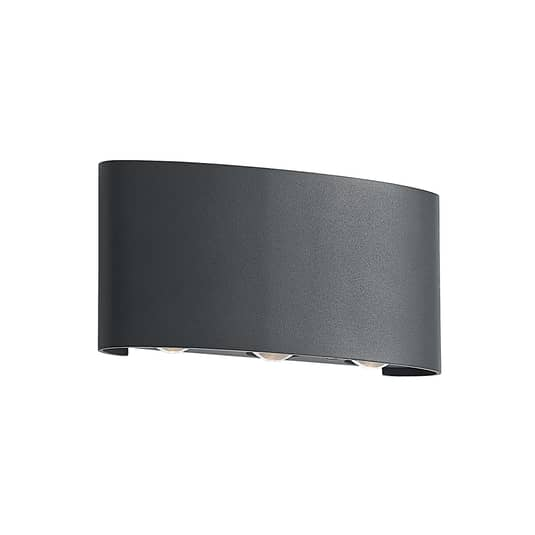 B-Ware Elc Außenwandleuchte Wandlampe Led Anthrazit Emirana Aluminiumdruckguss Glas156