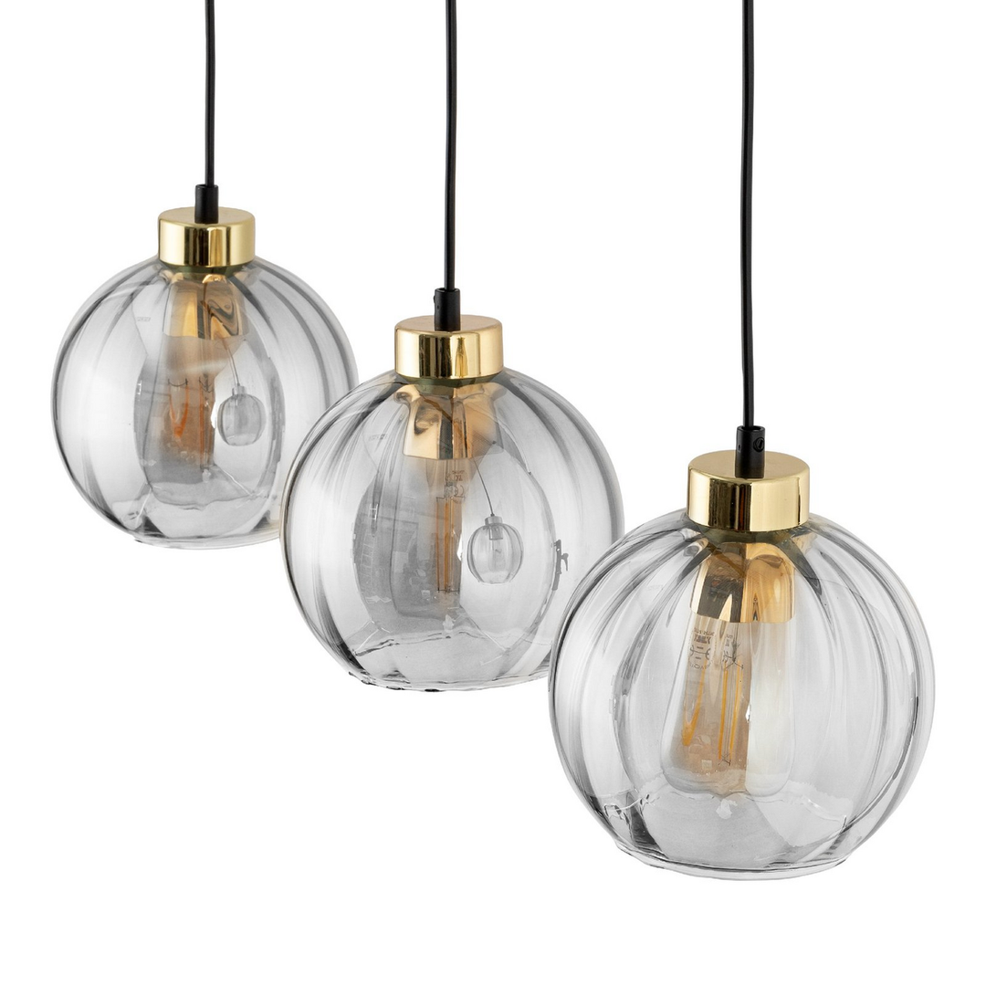 Hängeleuchte Devi Transparent Dreiflammig Balken Deckenlampe Deckenleuchte Lampe B-Ware - 5901780545802