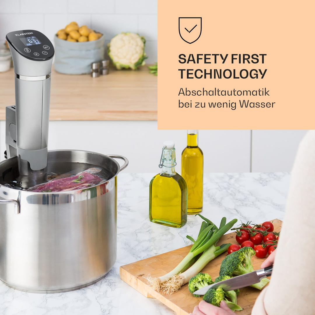 Klarstein Quickstick Flex 1300 W  Silver Dampfgarer Kleinküchengerät Küchengerät B-Ware