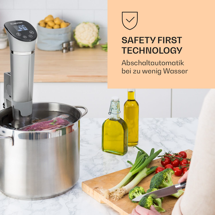 Klarstein Quickstick Flex 1300 W  Silver Dampfgarer Kleinküchengerät Küchengerät B-Ware