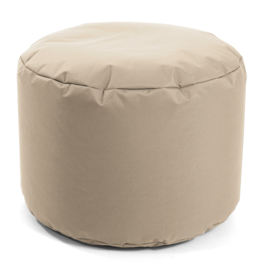Mokebo Outdoor Pouf O. Hocker 60x40cm In Beige Für Balkon & Garten 'Der Ruhep9 B-Ware