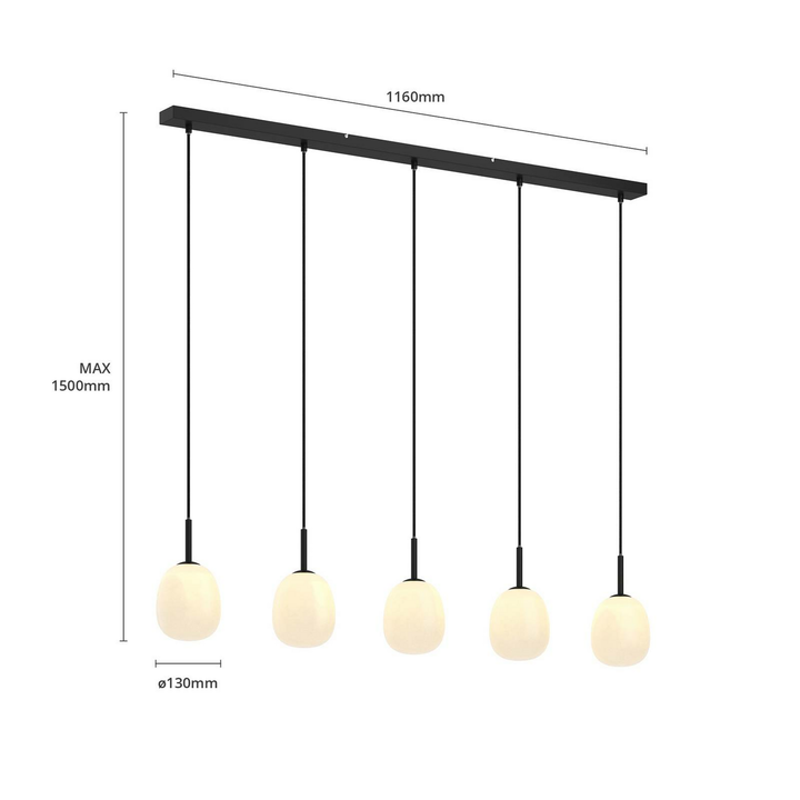 Lindby Etiena Pendelleuchte Deckenlampe Wohnzimmerleuche Hängeleuchte Lampe G9