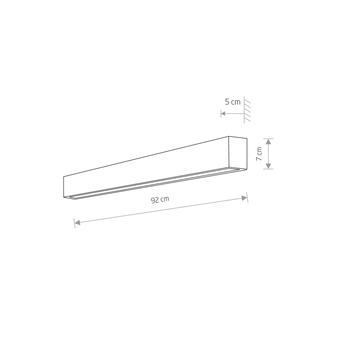 Nowodvorski Lighting Wandleuchte Straight 92 cm graphit Wandlampe Lampe Leuchte