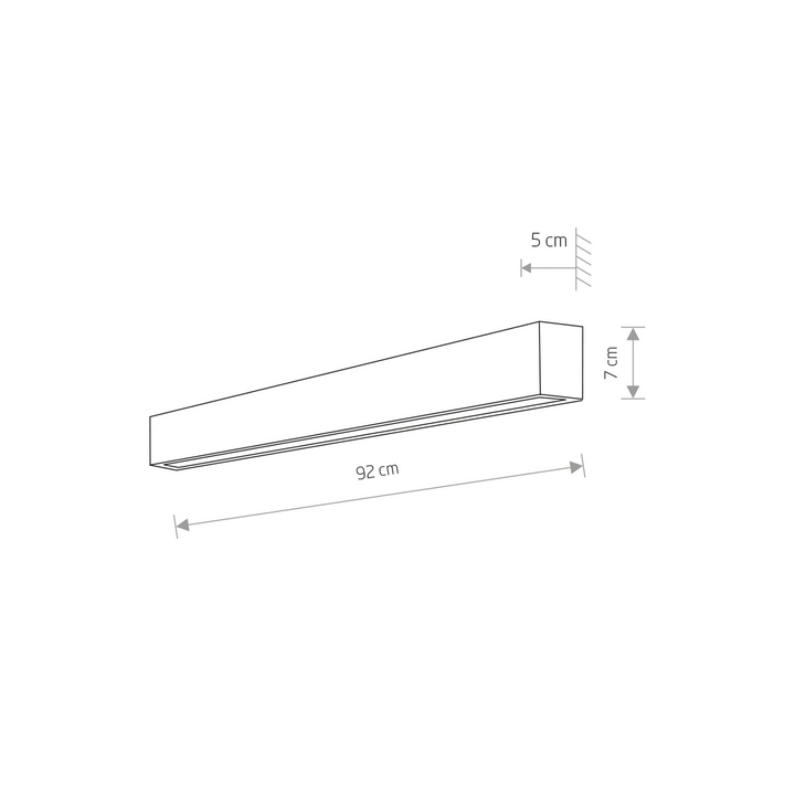 Nowodvorski Lighting Wandleuchte Straight 92 cm graphit Wandlampe Lampe Leuchte