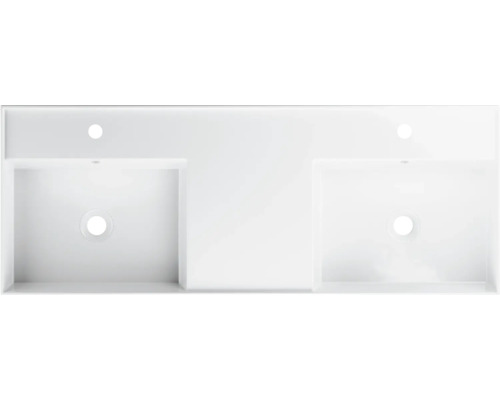 B-Ware Jungborn Doppelwaschtisch Quattro Waschtisch Badezimmer 121x46 Cm Weiß Glänzend