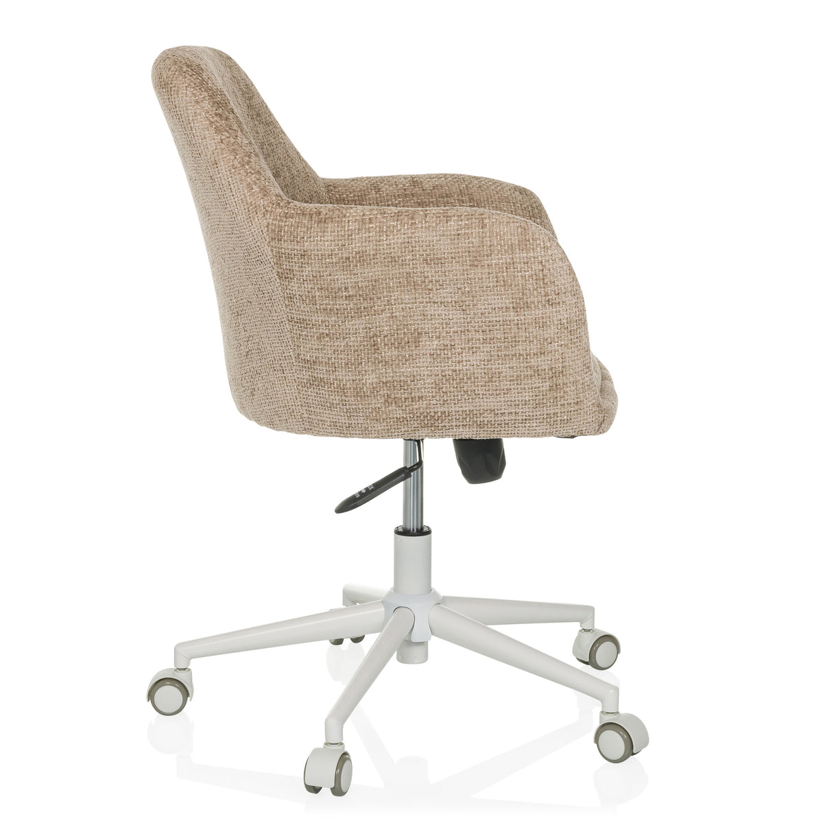 hjh LIVING Bürostuhl Drehstuhl Home Office beige Bouclé Stoff höhenverstell649 - 4064323038894