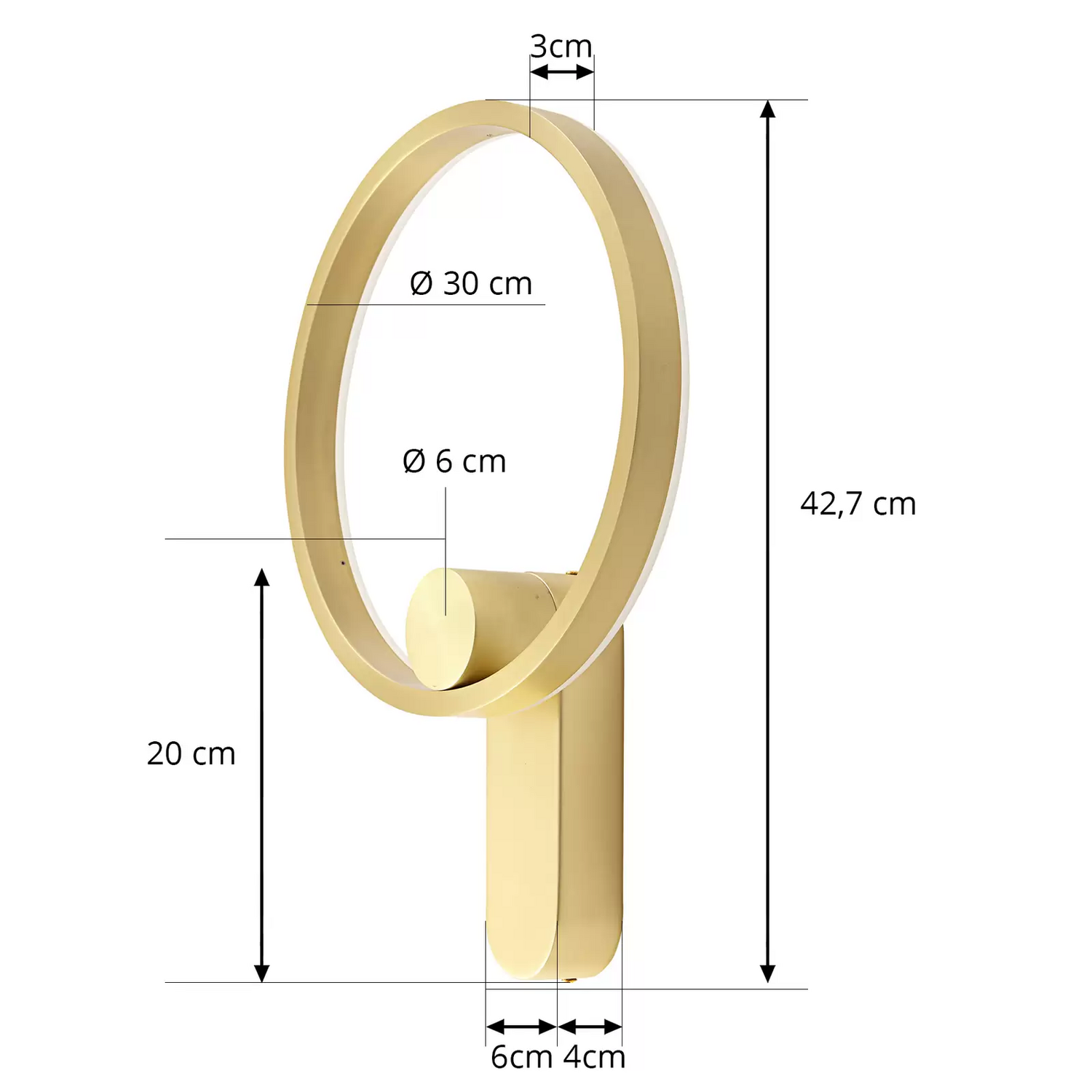 Lucande Yekta Led Wandlampe Wandleuchte Wohnzimmerlampe Lampe Leuchte Messing B-Ware - 4251911761917
