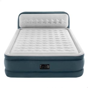 Colchón Hinchable Con Cabecero Dura-Beam Deluxe Ultra Plush Intex 2 Personas Con Bomba Eléctrica Blanco 152x236 Cm - 6941057422992
