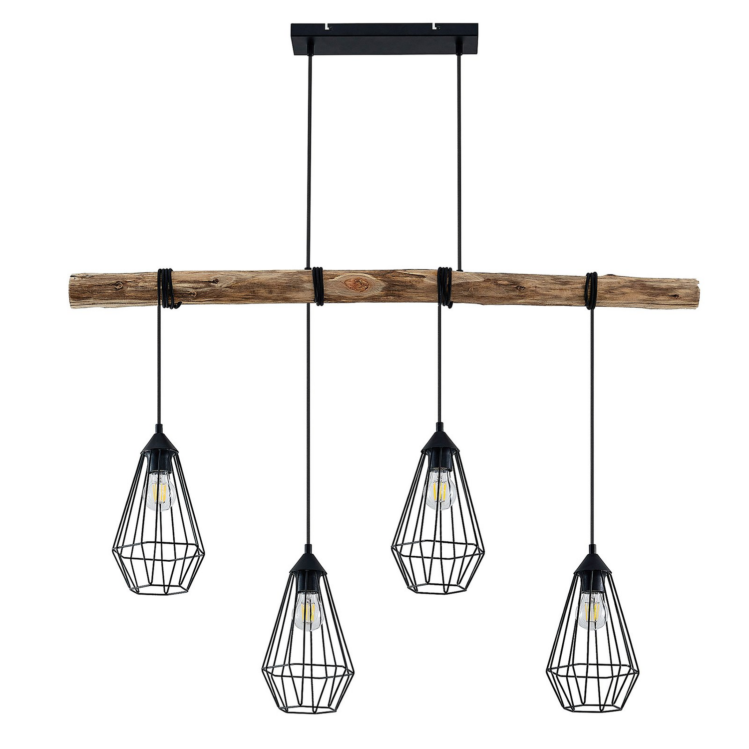 Suspension Lindby Eldarion, plafonnier à 4 lumières, 14 pouces, produit de seconde main.