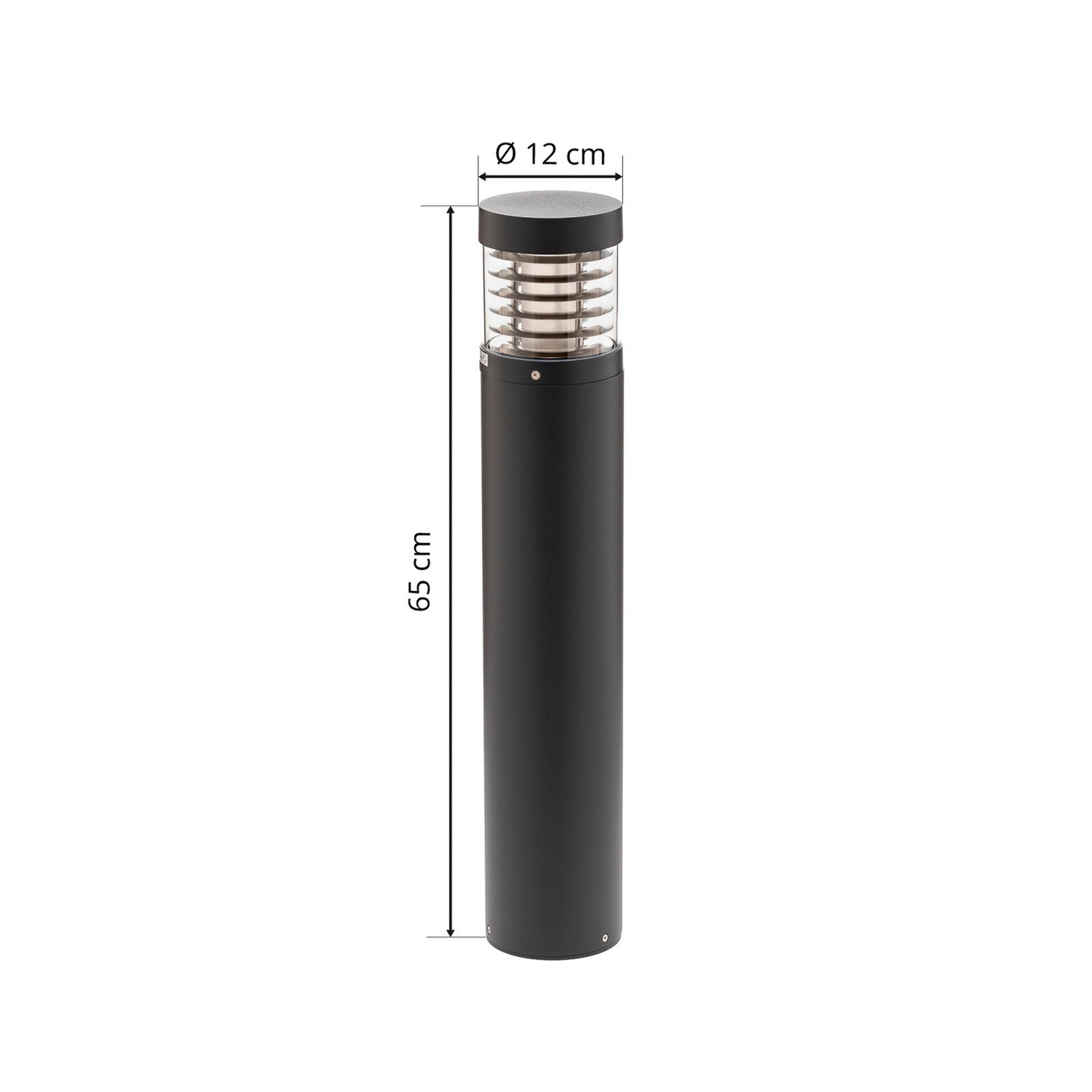 Lampe de jardin LED Lucande Gris Graphite Lucius - 65 cm de hauteur, 13 W, IP54