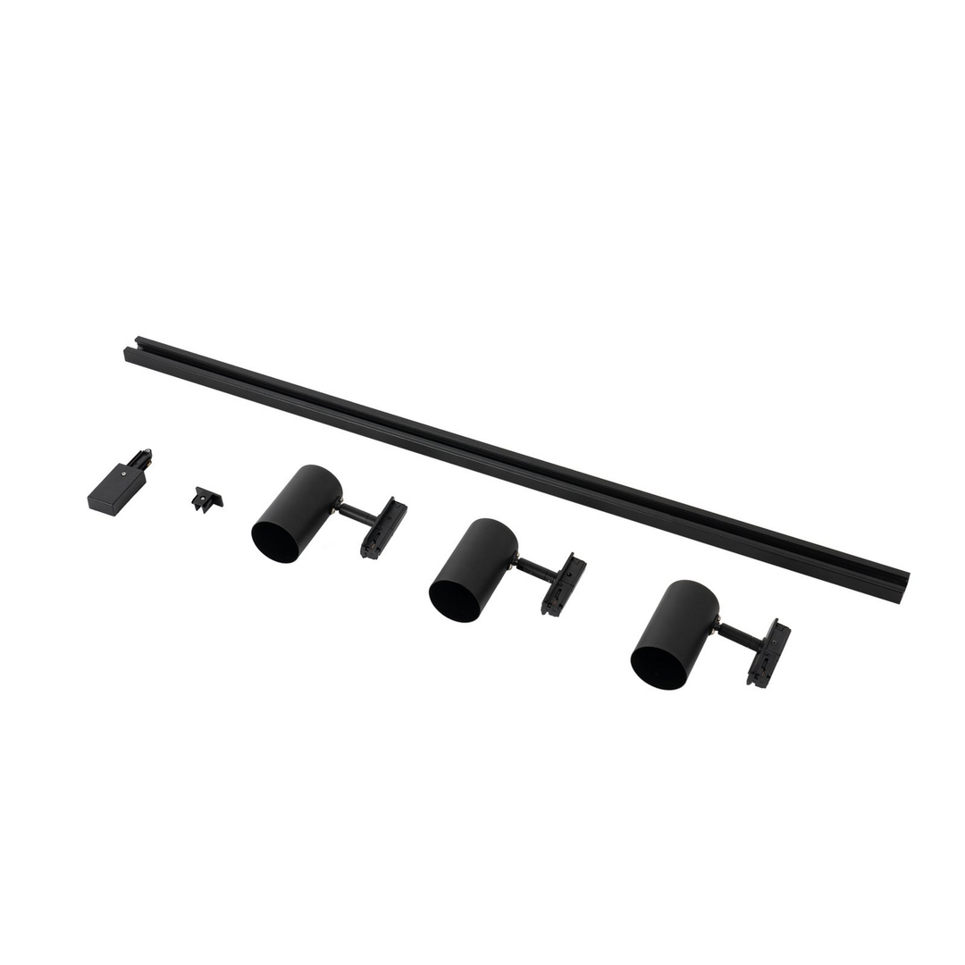 Lindby Sohil Schienensystem Deckenleuchte Deckenlampe Schwarz Gu10 Dreiflammig   B-Ware