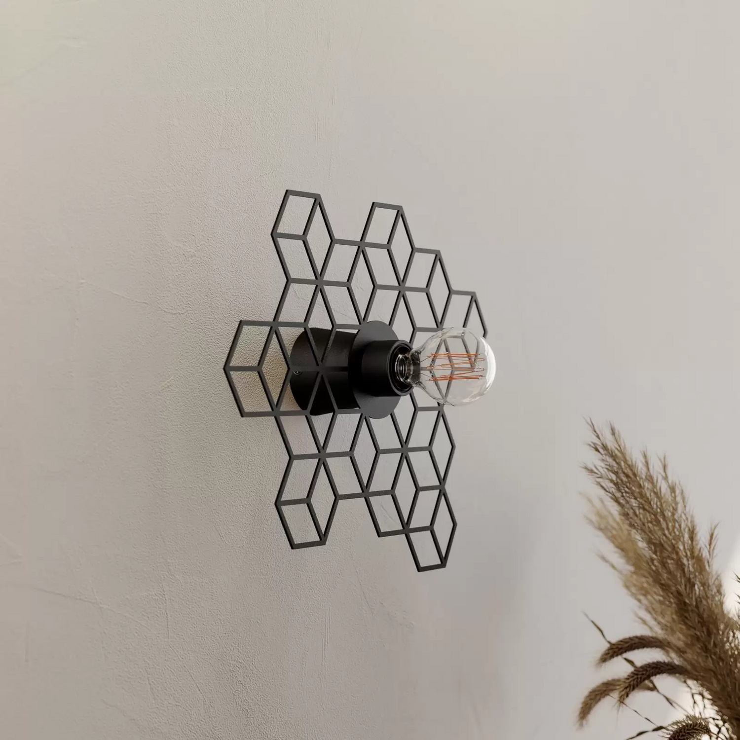 B-Ware Wandleuchte Wandlampe Wandlicht Schwarz Dekolicht Dimmbar Lucande Alexaru