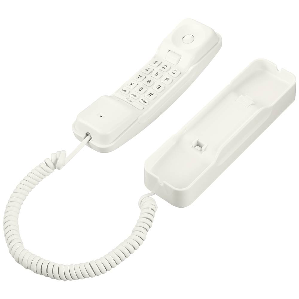 Renkforce RF-DP-200 Schnurgebundenes Telefon, Analog Wahlwiederholung Kein Display Creme-WeiÃ - 4064161229331