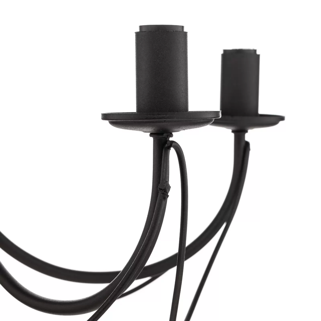 Kronleuchter Candela Schwarz 5 Flammig Lampe Deckenlampe Deckenleuchte Strahler B-Ware