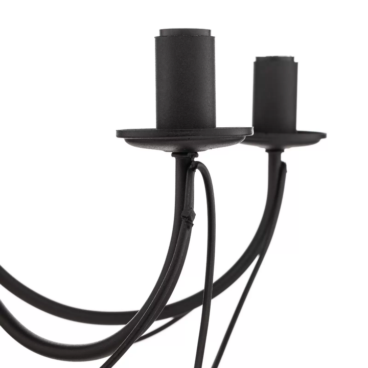Kronleuchter Candela Schwarz 5 Flammig Lampe Deckenlampe Deckenleuchte Strahler B-Ware