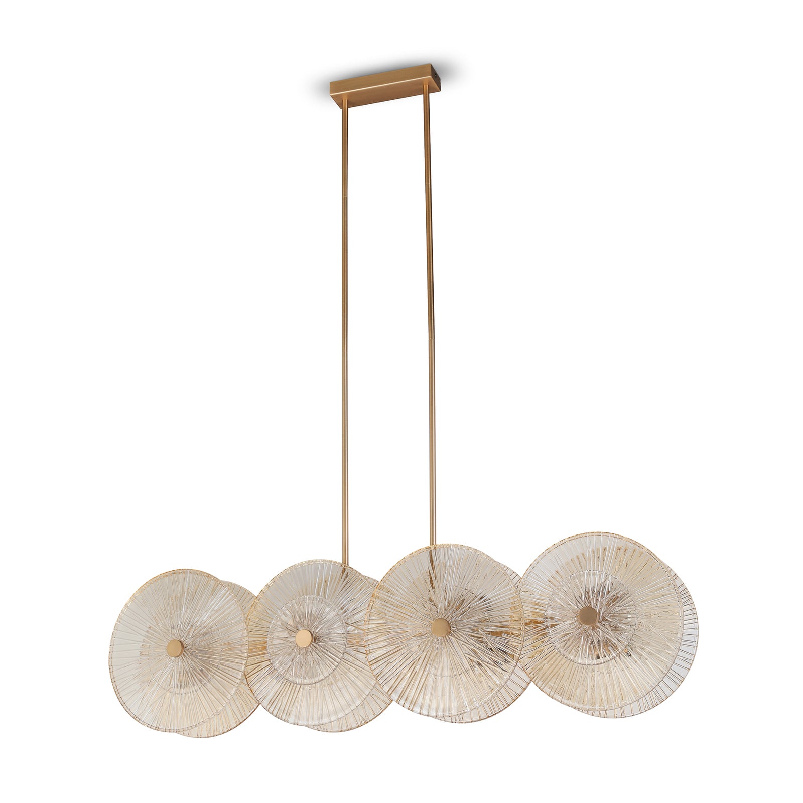 Maytoni Hängeleuchte Aster LED Pendelleuchte 8-flammig dimmbar gold bernstein - 4251110027869