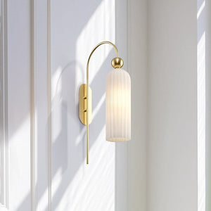 B-Ware Maytoni Wandleuchte Wandlampe Antic dimmbar Leuchte Metall Glas messing weiß