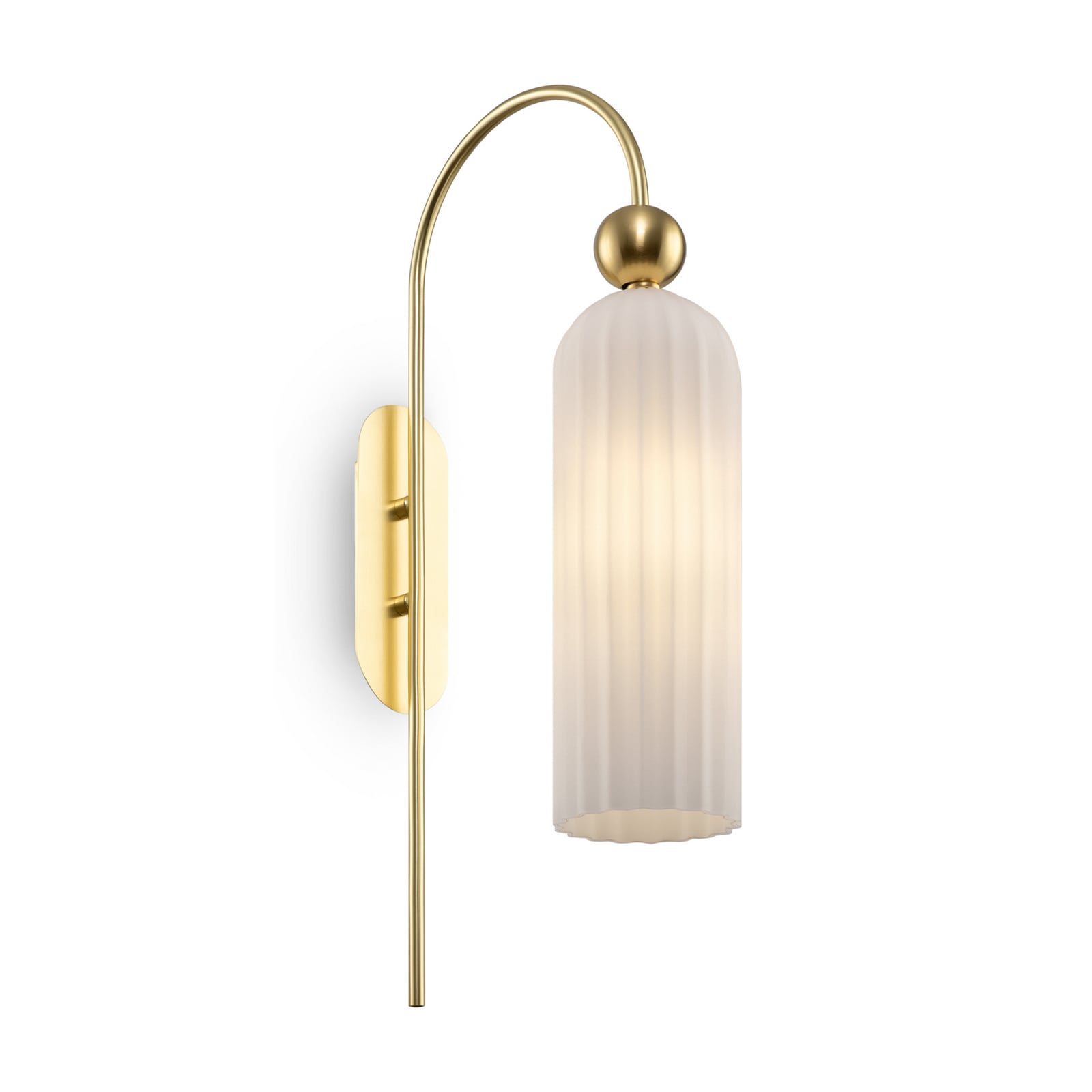 Maytoni Wandleuchte Wandlampe Antic dimmbar Leuchte Metall Glas messing weiß - 4251110031767