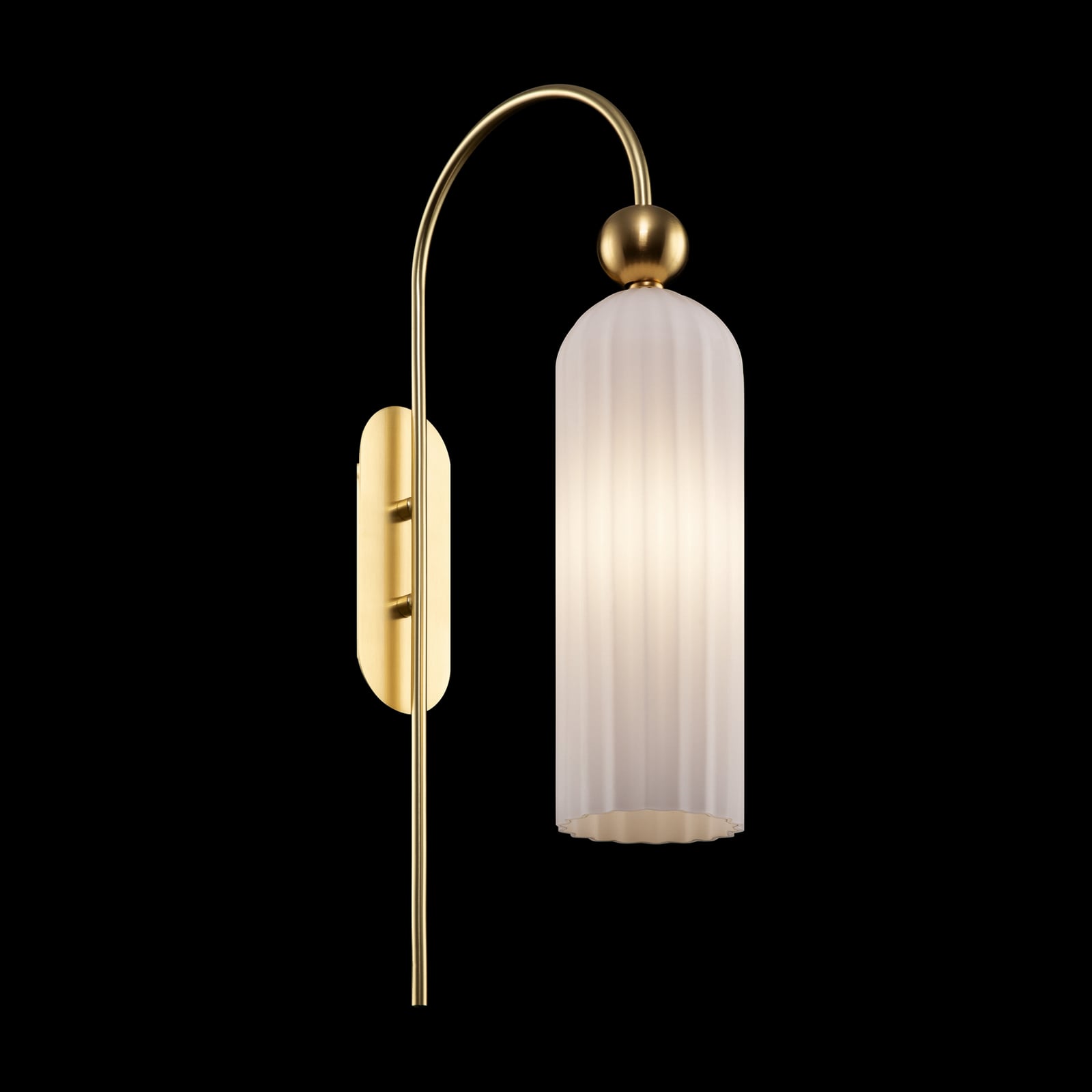Maytoni Wandleuchte Wandlampe Antic dimmbar Leuchte Metall Glas messing weiß - 4251110031767