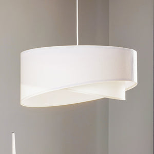 B-Ware Hängeleuchte Vivien LED Pendelleuchte dimmbar handgefertigt weiß 25x50cm