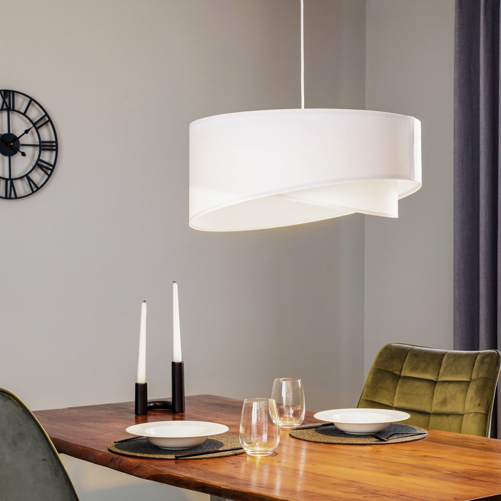 Hängeleuchte Vivien LED Pendelleuchte dimmbar handgefertigt weiß 25x50cm - 5902751345988