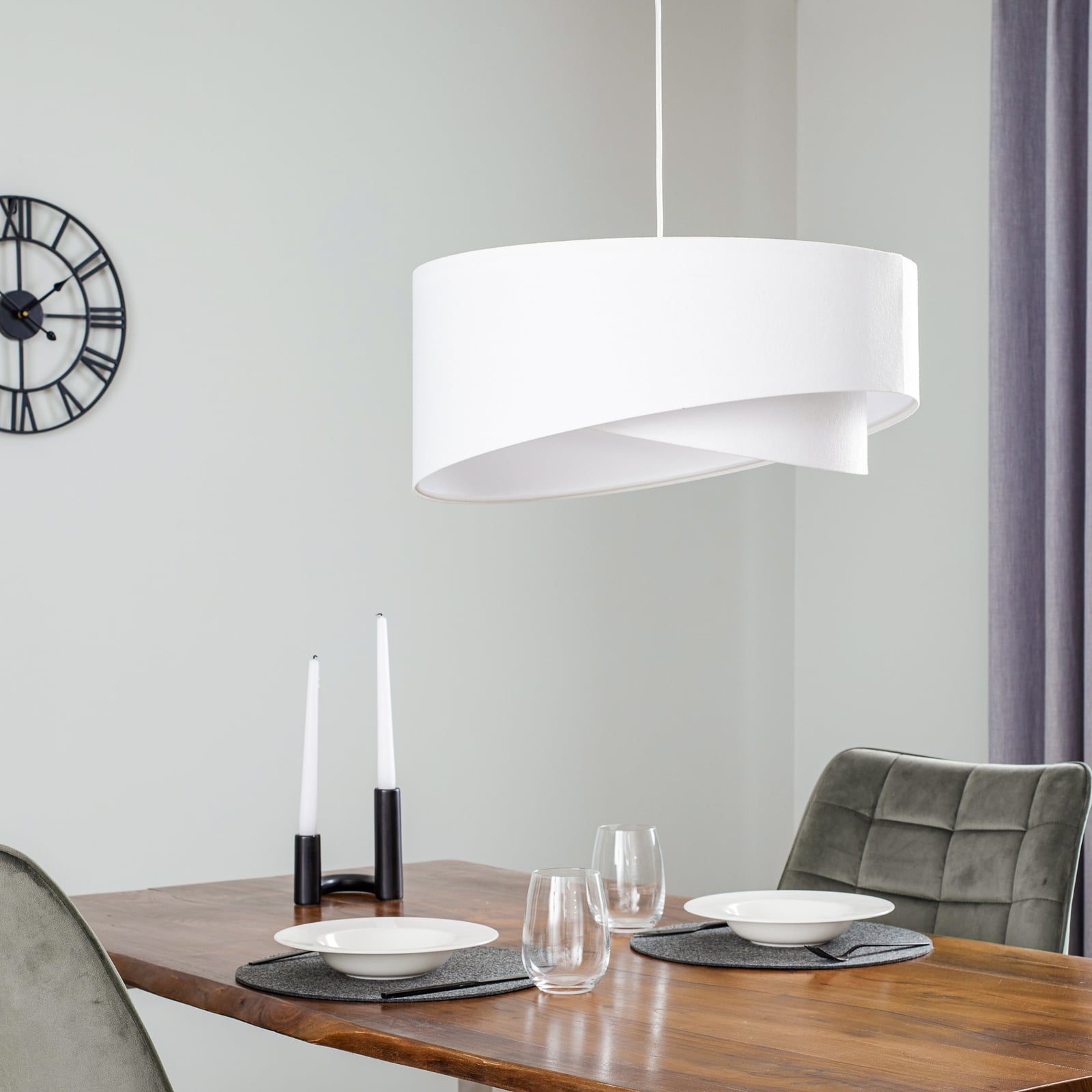 Hängeleuchte Vivien LED Pendelleuchte dimmbar handgefertigt weiß 25x50cm - 5902751345988