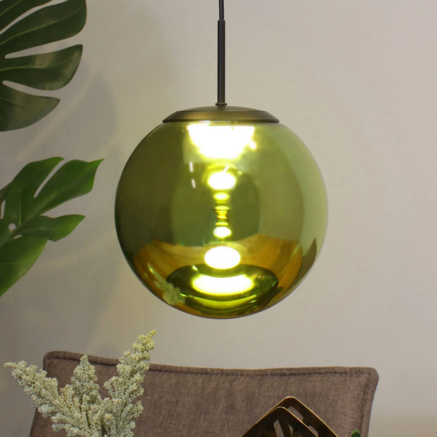 Eco Light Led Hängeleuchte Altaïr Hängelampe Deckenlampe Grün ø15cm Glas 3.000 K B-Ware - 4250294323491