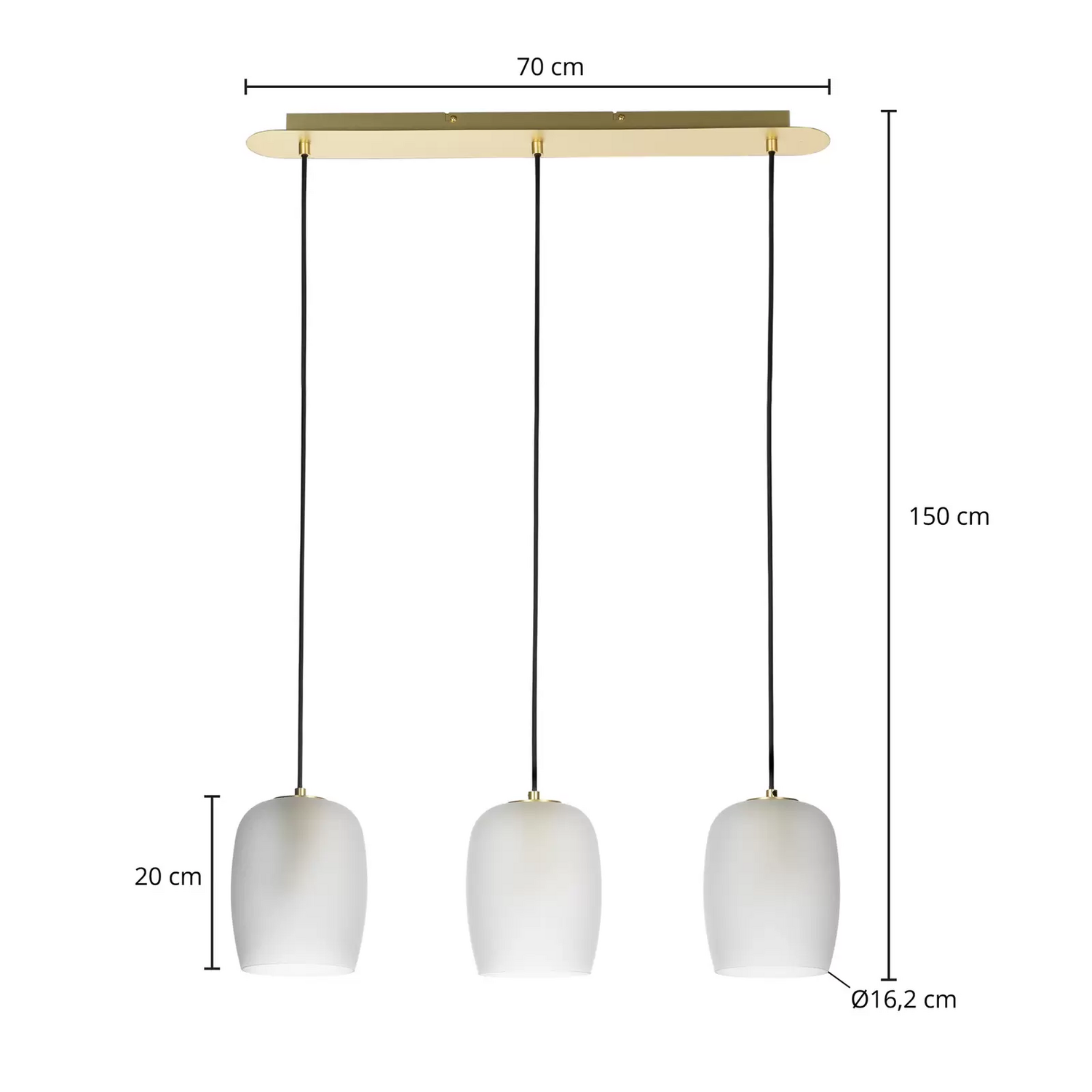 Lucande Taylan Hängeleuchte Deckenlampe Pendelleuchte Lampe 3 Flammig Länglich B-Ware - 4251911757002